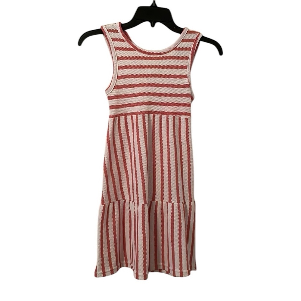 VINCE CAMUTO | Girl’s White/Pink Terry Sleeveless‎ Back Bow Summer Dress Size 6X